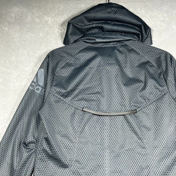 Adidas Climastorm Gray Ripstop Zip Storm-Fit Windbreaker Jacket Hooded Women’s S - Picture 8 of 13